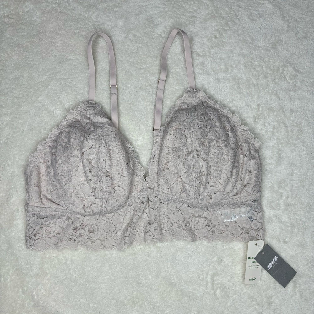 Aerie Animal Lace Padded Bralette With Removable Padding